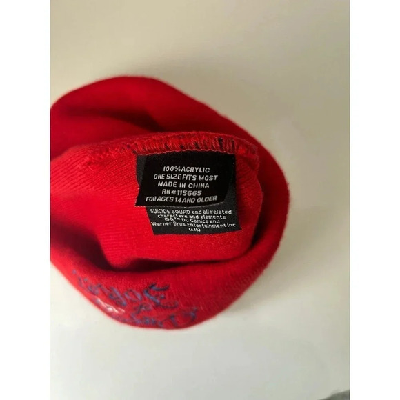 Suicide Squad Harley Quinn Property of Joker Knit Hat Cap Embroidered OS - Picture 5 of 6